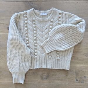 ASTR the Label cream knit sweater L